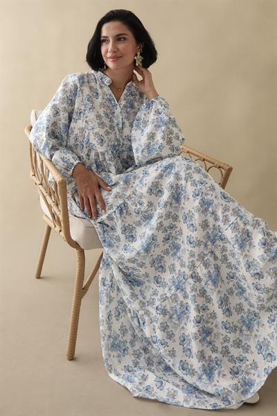 Frezya Mavi Mango Elbise