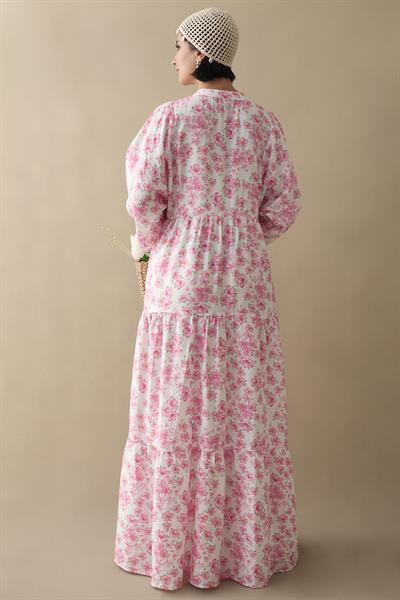 Frezya Pembe Mango Elbise