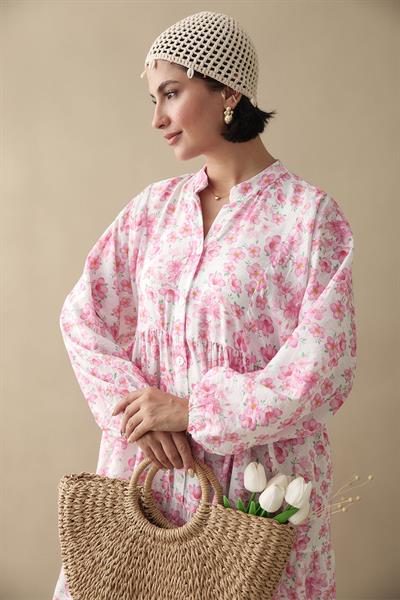 Frezya Pembe Mango Elbise