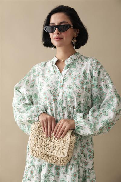 Frezya Yeşil Mango Elbise