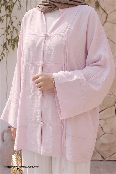 Geniş Kol Pudra Kimono