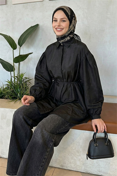 Gizli Patlı Siyah Gömlek