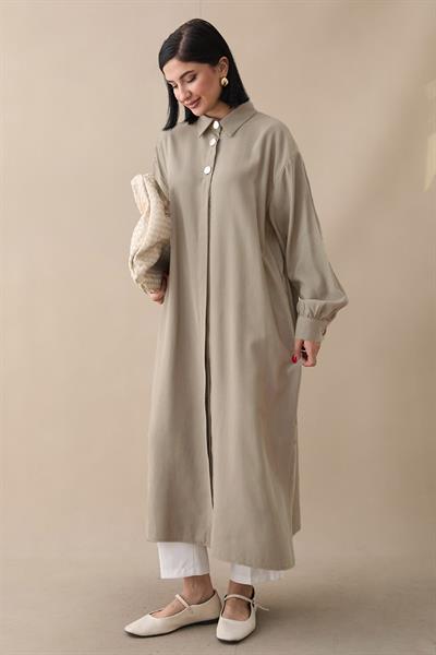 Gömlek Yaka Vizon Salaş Tunik