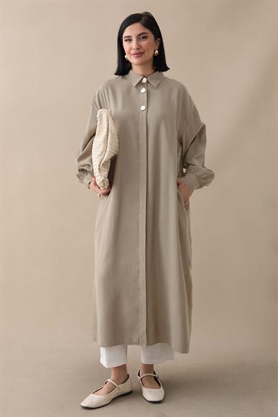 Gömlek Yaka Vizon Salaş Tunik