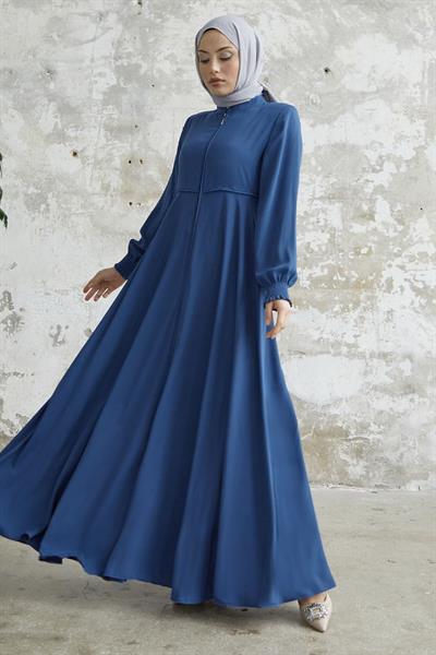 Güpürlü Krep Mevlana İndigo Ferace