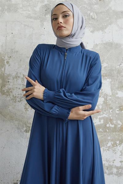 Güpürlü Krep Mevlana İndigo Ferace