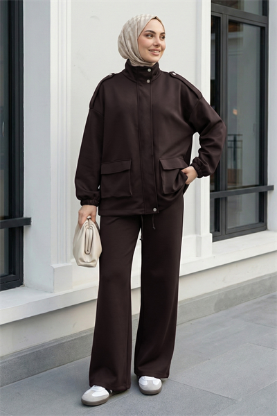 Hakim Yaka Cepli Acı Kahve Takım