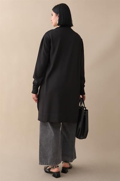 İnci Detay Siyah Triko Kazak