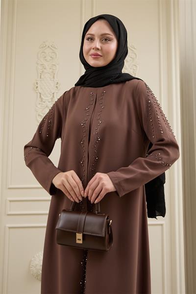 İncili Parça Detay Taba Abaya