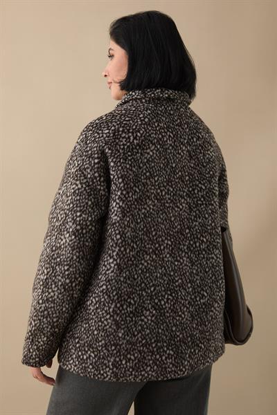 Jakar Astarlı Kaşe Acı Kahve Kısa Kaban