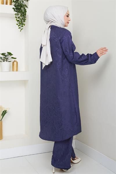 Jakar Boydan Düğmeli İkili Takım İndigo