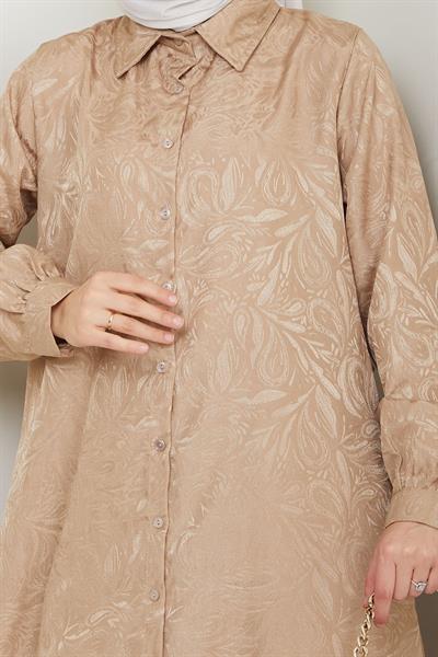 Jakar Boydan Düğmeli İkili Takım Vizon