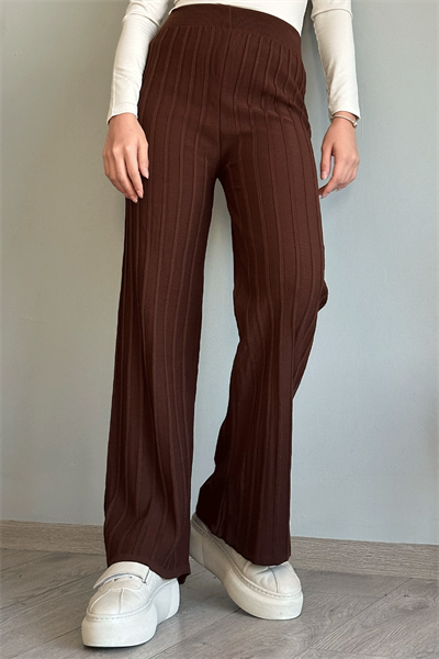 Kalın Fitilli Acı Kahve Triko Pantolon