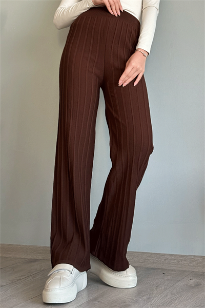 Kalın Fitilli Acı Kahve Triko Pantolon