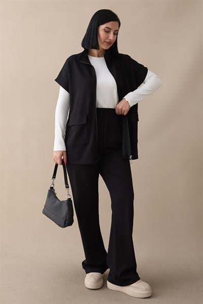 Kapak Cep Siyah Üçlü Oyşo Takım