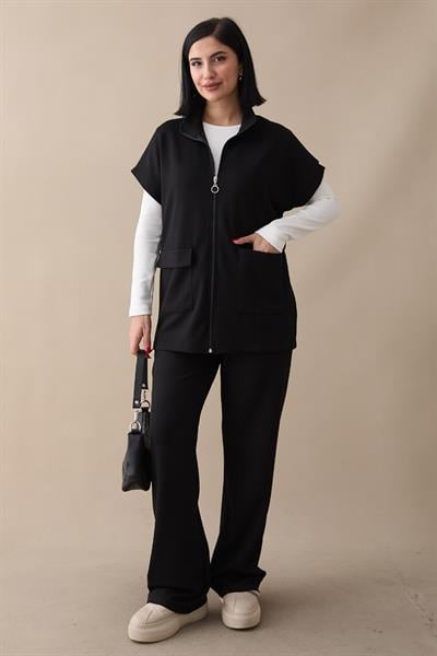 Kapak Cep Siyah Üçlü Oyşo Takım