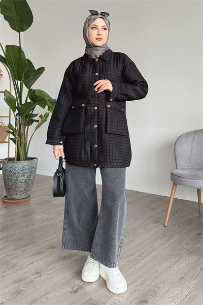 Kapitone Torba Cepli Siyah Kap