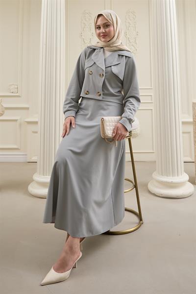 Kısa Bolerolu Etekli Mint Yeşili Scuba Takım