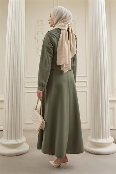 Kısa Bolerolu Etekli Haki Scuba Takım