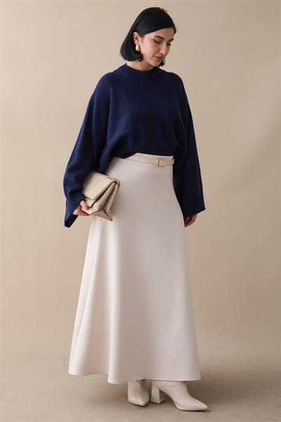 Kloş Beli Lastikli Scuba Taş Etek