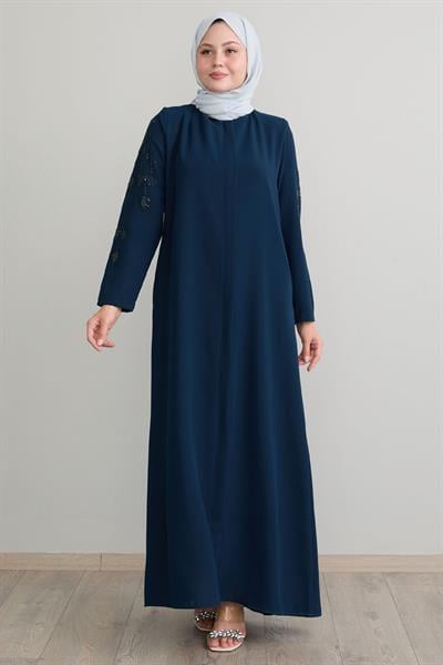 Kolları Yaprak İncili İndigo Ferace