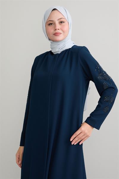 Kolları Yaprak İncili İndigo Ferace