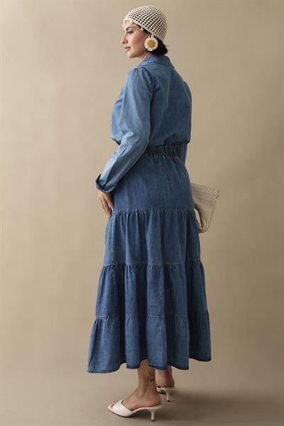 Kot Etekli Gömlekli Mavi Takım