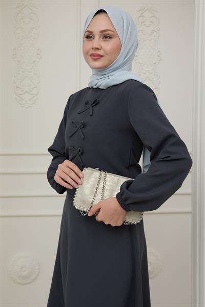 Kurdele Detay Etekli Antrasit Takım