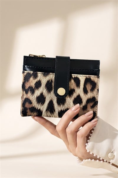 Leopar Detay Taba Cüzdan