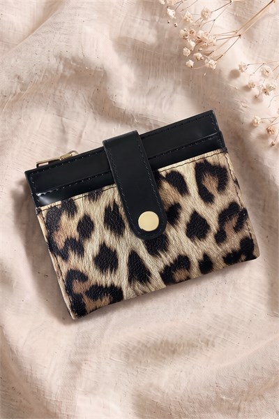 Leopar Detay Taba Cüzdan