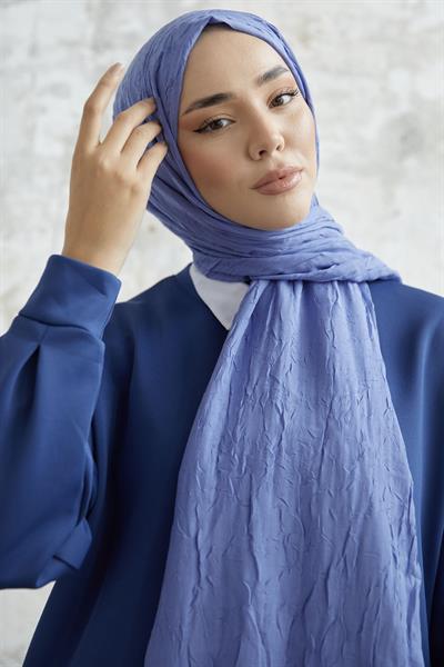 Levi Bambu Kraş Şal - Mavi