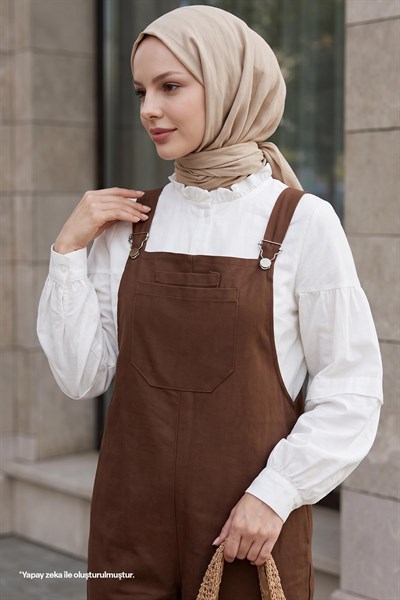 Lindy Askılı Acı Kahve Salopet