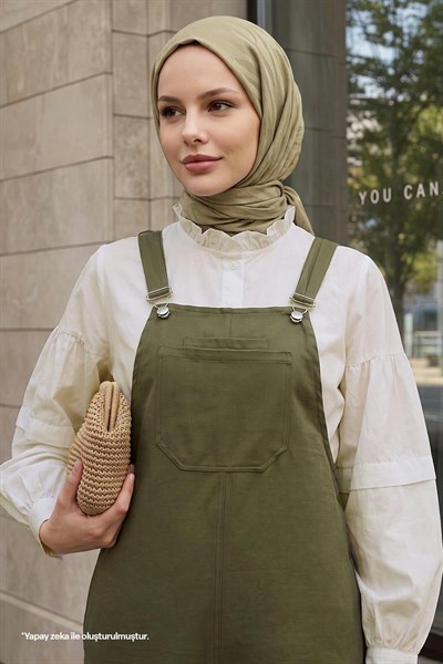 Lindy Askılı Haki Salopet
