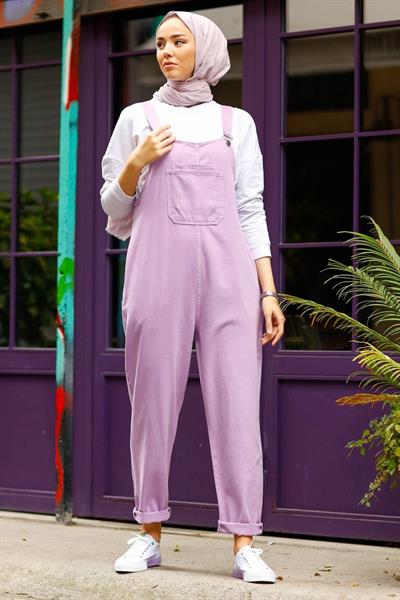 Lindy Askılı Lila Salopet