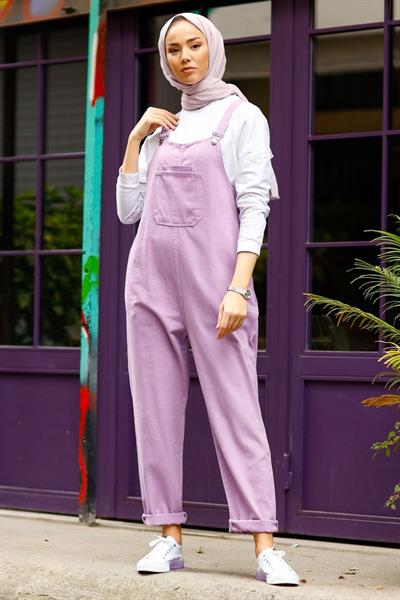 Lindy Askılı Lila Salopet