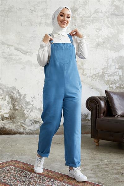 Lindy Askılı Mavi Salopet