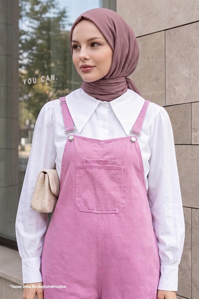 Lindy Askılı Pembe Salopet