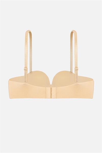 Lotus Lazer Dikişsiz Balensiz Push Up Sütyen - Ten - 2818