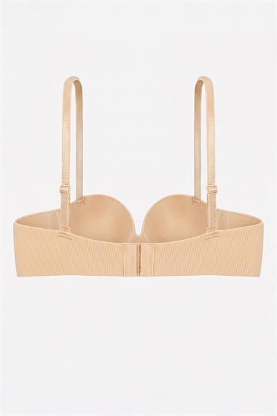Lotus Lazer Dikişsiz Balensiz Push Up Sütyen - Ten - 2818