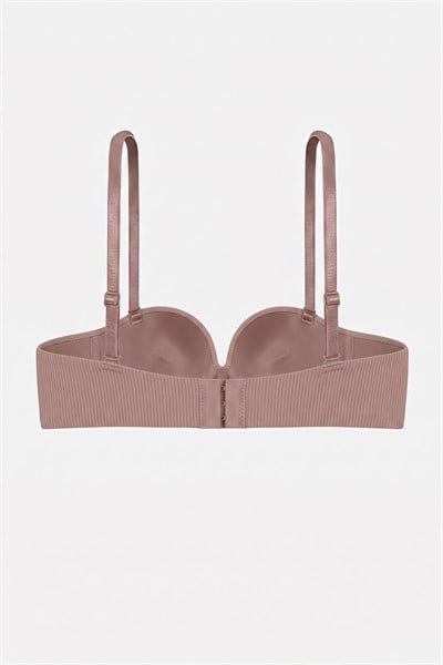 Lotus Lazer Dikişsiz Balensiz Push Up Sütyen - Bronz Kahve - 2818