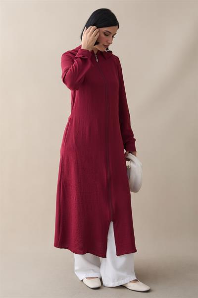 Lure Kapüşonlu Ferace - Bordo