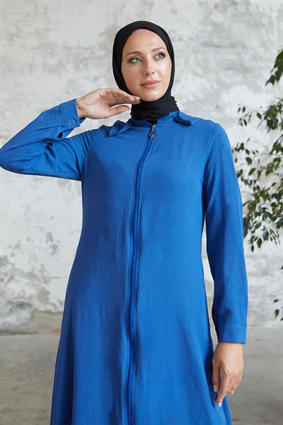 Lure Kapüşonlu Ferace - İndigo