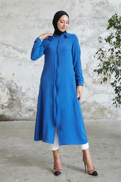 Lure Kapüşonlu Ferace - İndigo