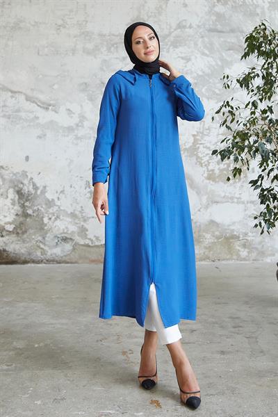 Lure Kapüşonlu Ferace - İndigo