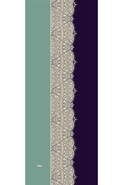 Mandala Desen Turkuaz Soft Pamuk Şal