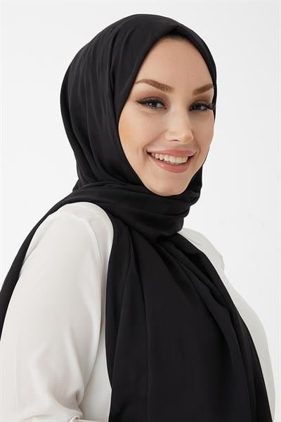 Maura Dama Desen İpeksi Jakar Şal - Siyah