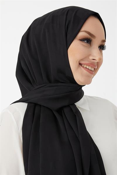 Maura Dama Desen İpeksi Jakar Şal - Siyah