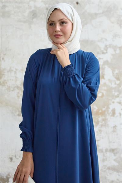 Medine İpeği Mevlana İndigo Ferace