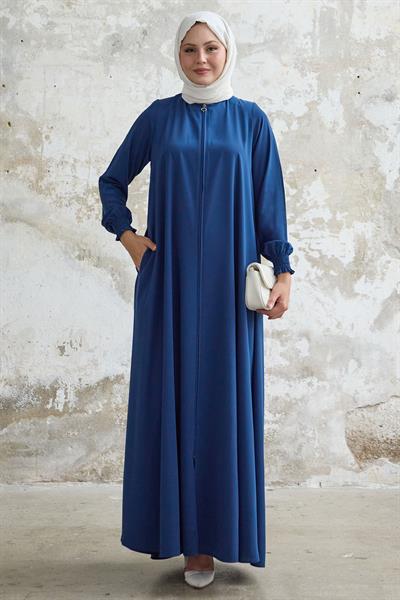 Medine İpeği Mevlana İndigo Ferace