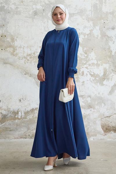 Medine İpeği Mevlana İndigo Ferace